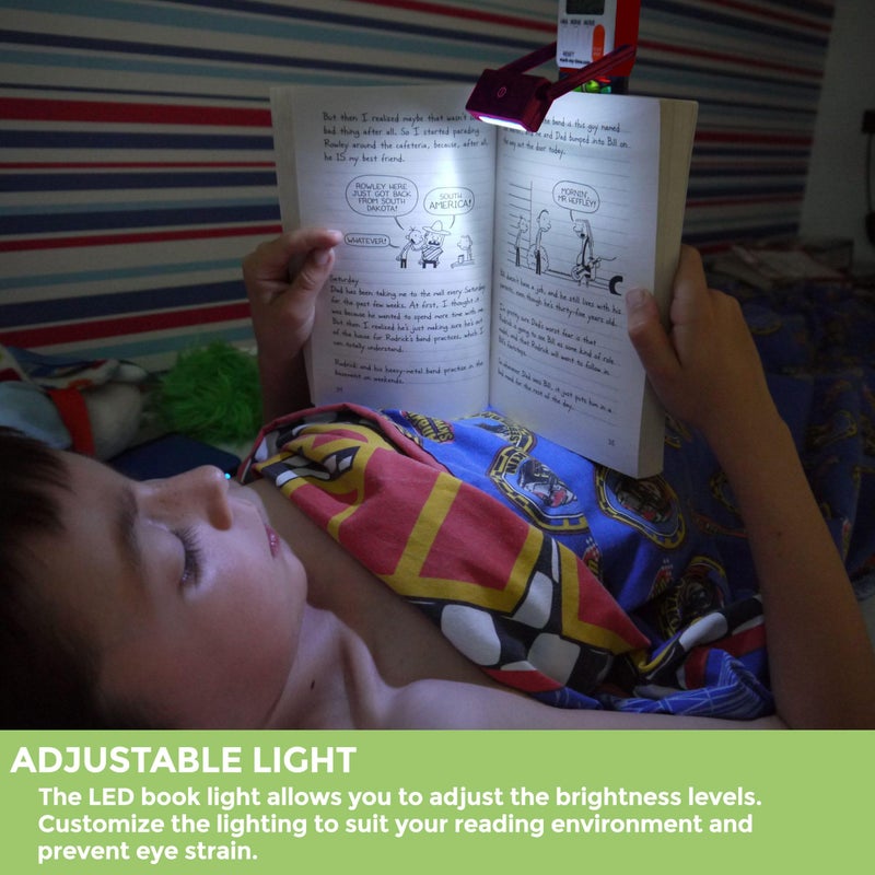 Mark-My-Time Digital Bookmark and LED Light - Timer and Book Mark for Kids with LED Book Light  Cool Bookmarks and Reading Incentives  Christmas Gift & Stocking Stuffer - 3D Flip Clownfish/Butterfly - Image 4